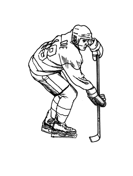 dessin à colorier rink hockey