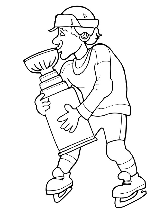 Coloriage De Hockey Sur Glace A Imprimer