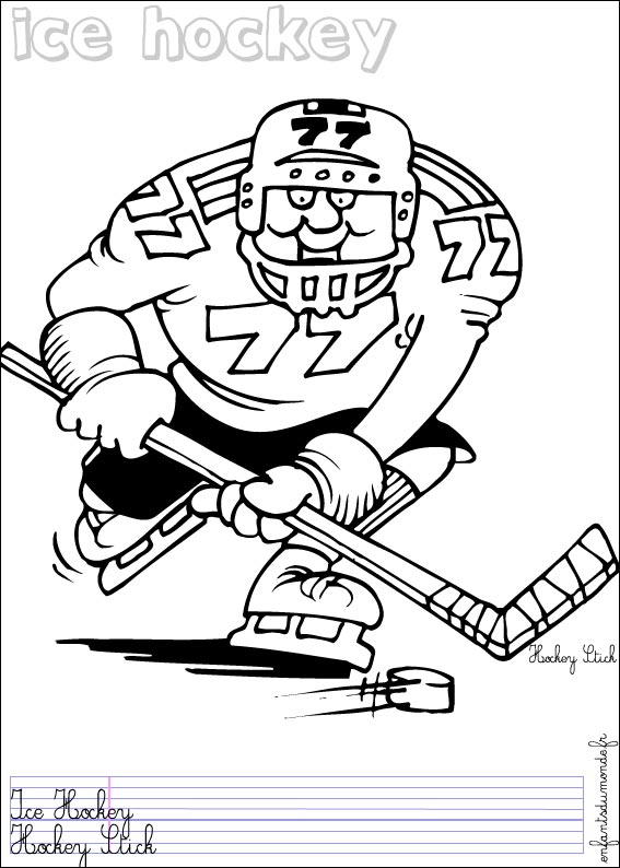 coloriage hockey