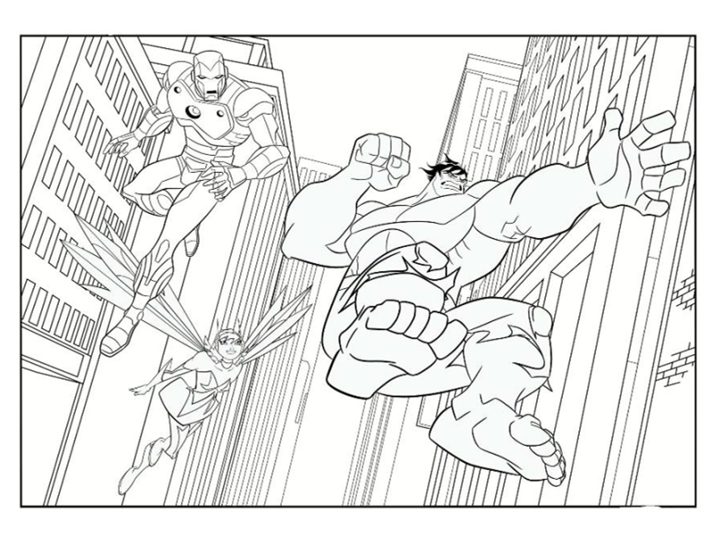 Coloriage Hulk En Plein Saut Hulk Coloriage Colorier Les