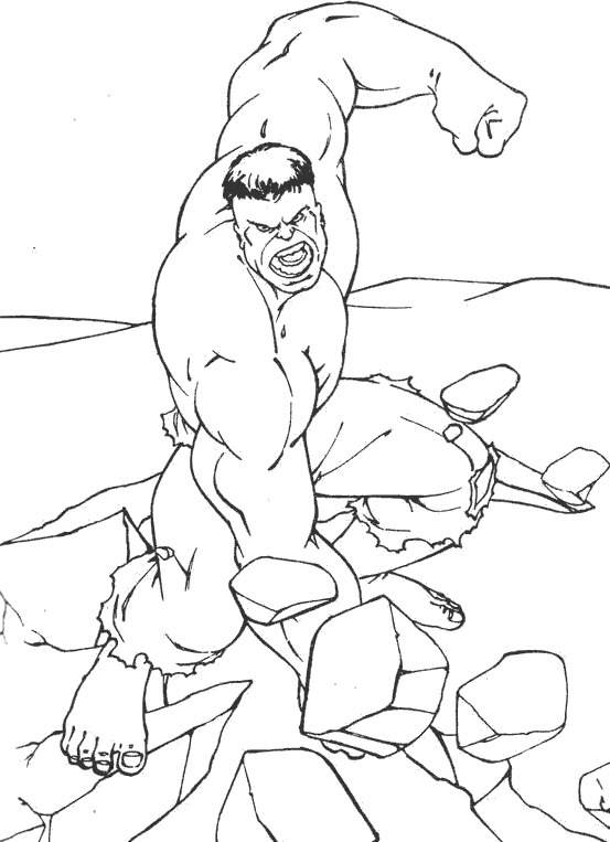 coloriage hulk gratuit