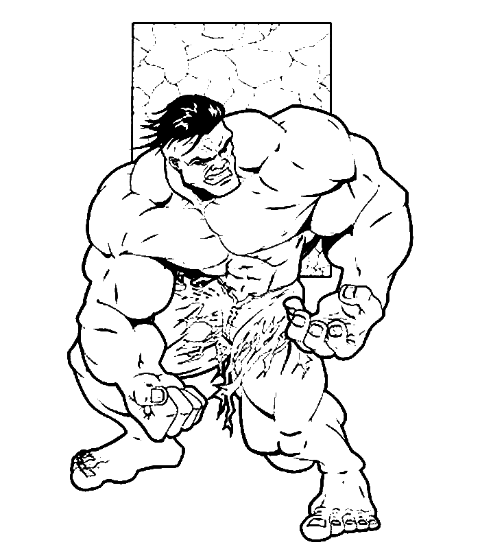 coloriage à dessiner de hulk