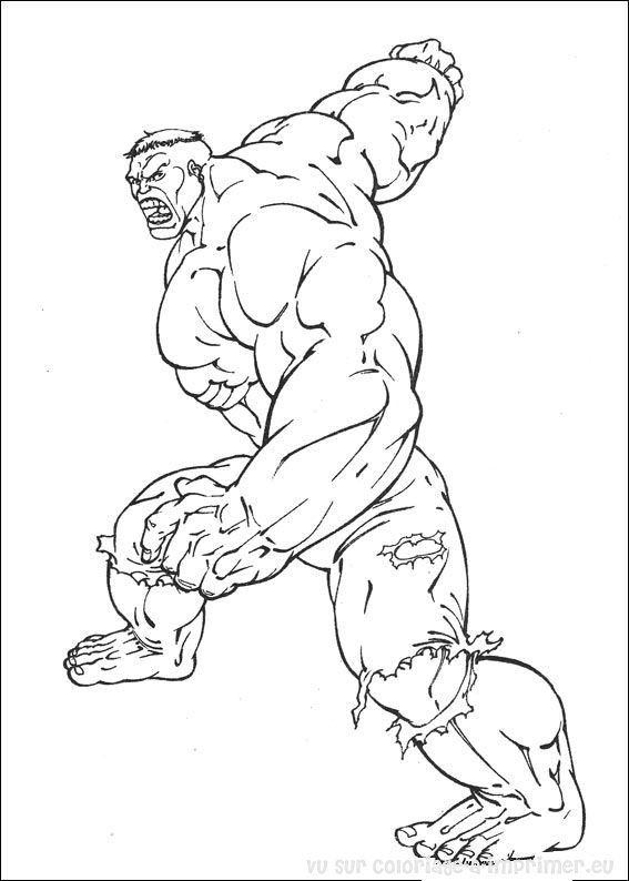 coloriage a dessiner de hulk 2