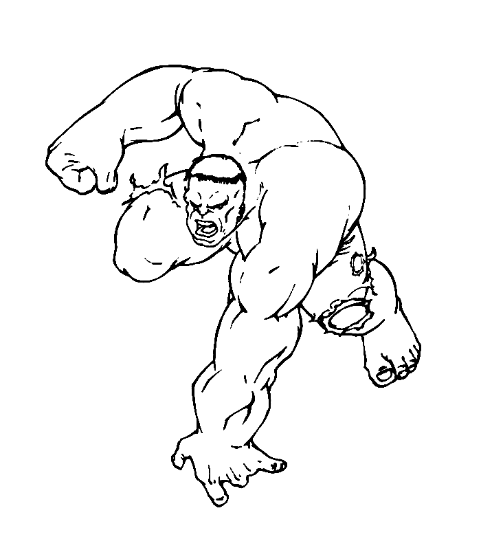 coloriage à dessiner hulk en ligne gratuit