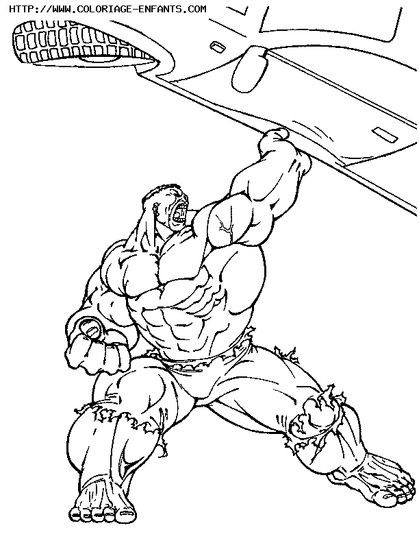 jeux coloriage  dessiner de hulk