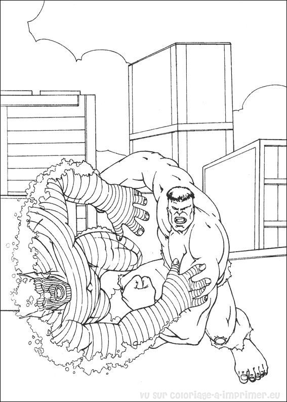 dessin à colorier magique hulk