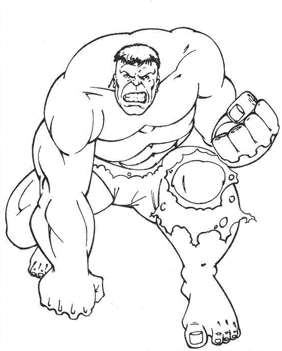 coloriage à dessiner magique hulk