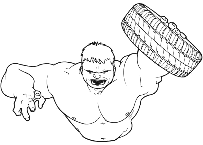 coloriage hulk rouge