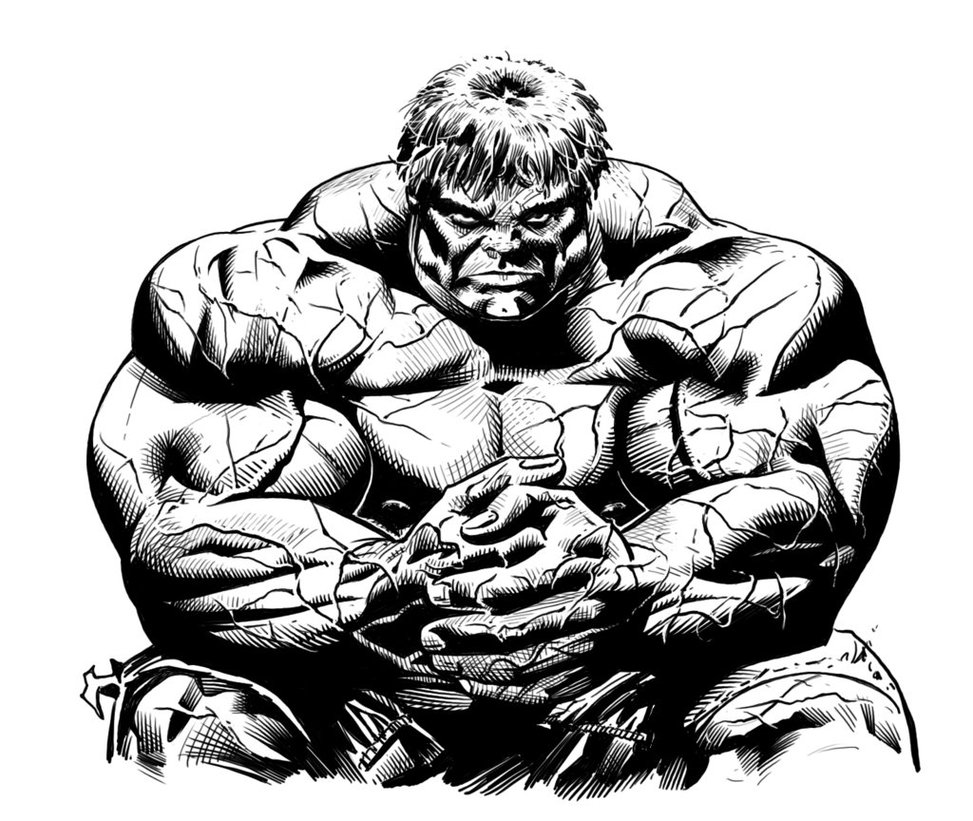 coloriage  dessiner de hulk 3