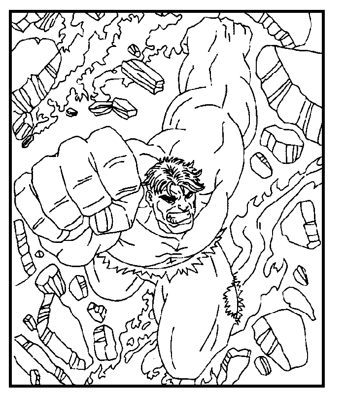 coloriage hulk  imprimer