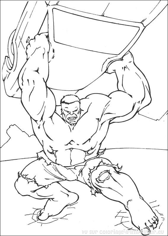 coloriage masque hulk