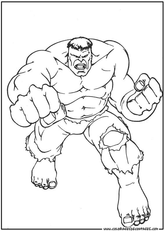 coloriage à dessiner hulk 4