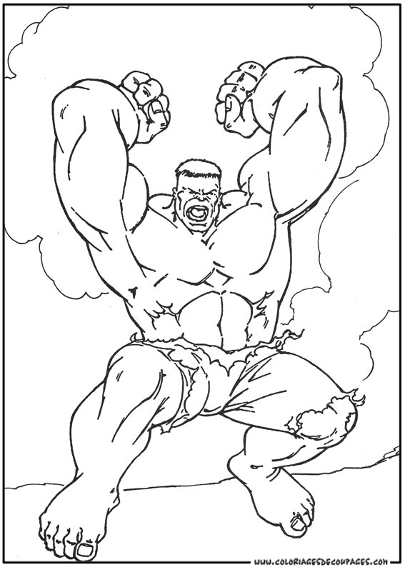 coloriage hulk 4