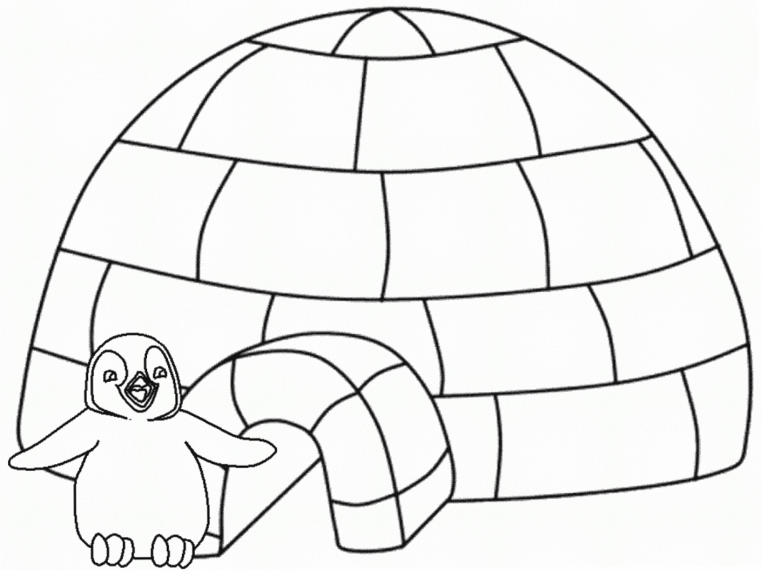 igloo coloring pages preschool - photo #7