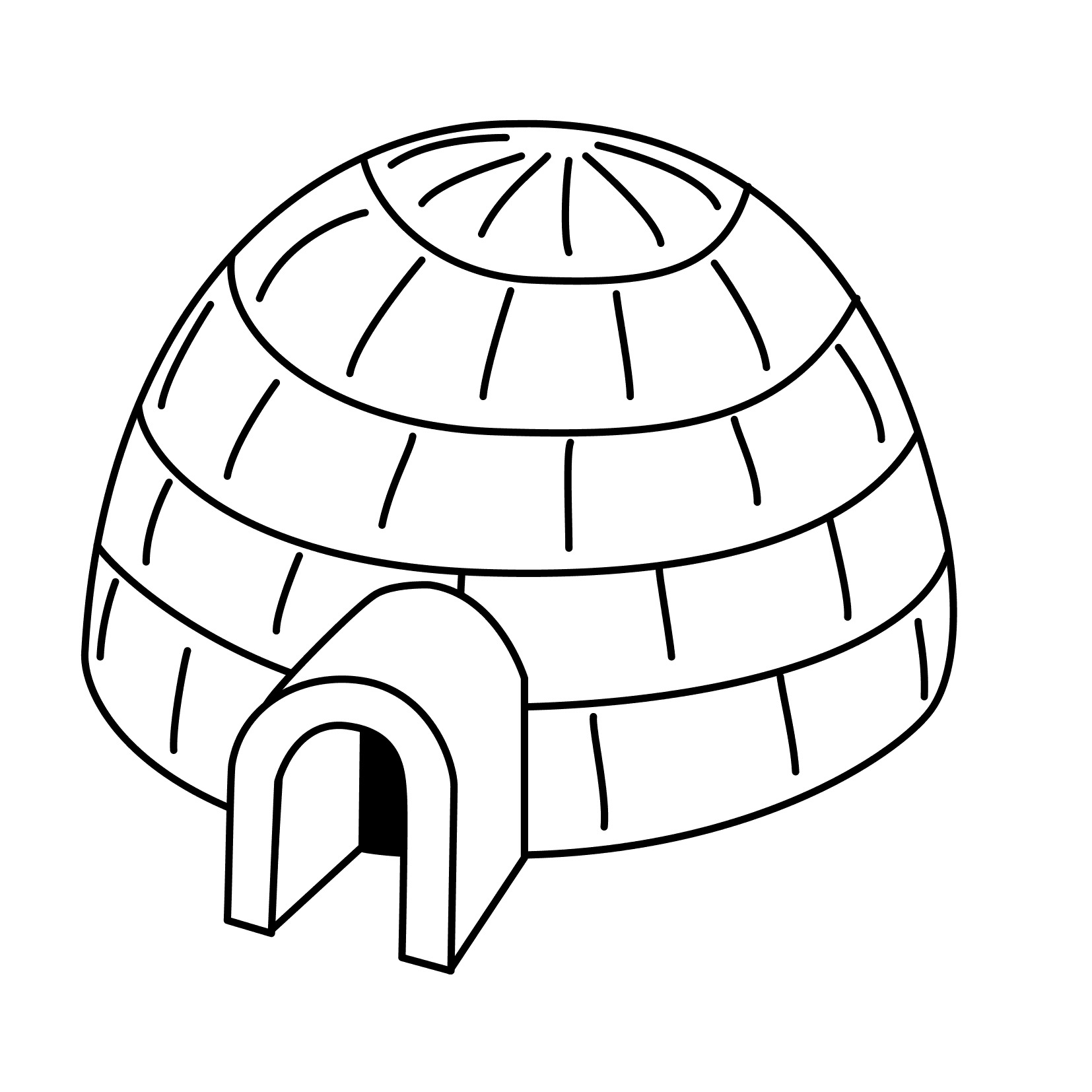 coloriage igloo imprimer