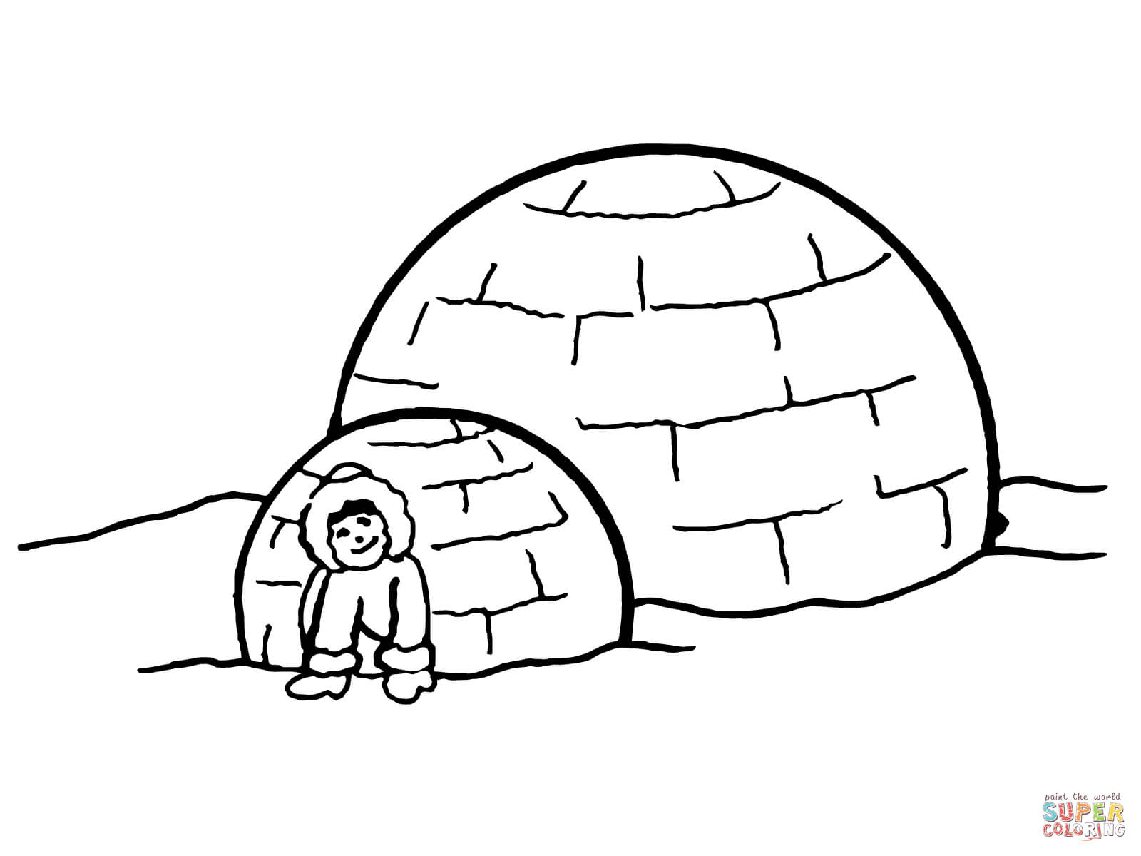 coloriage un igloo