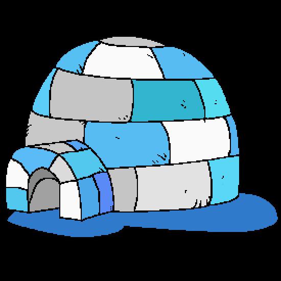 dessin à colorier igloo à imprimer