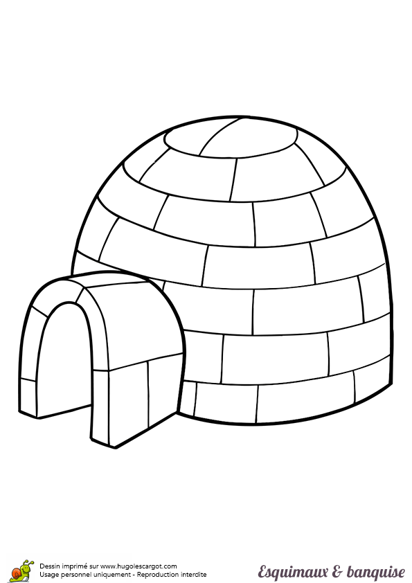 dessin esquimau et igloo