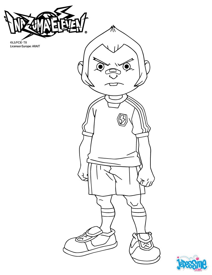 coloriage  dessiner inazuma eleven mark evans arret celeste