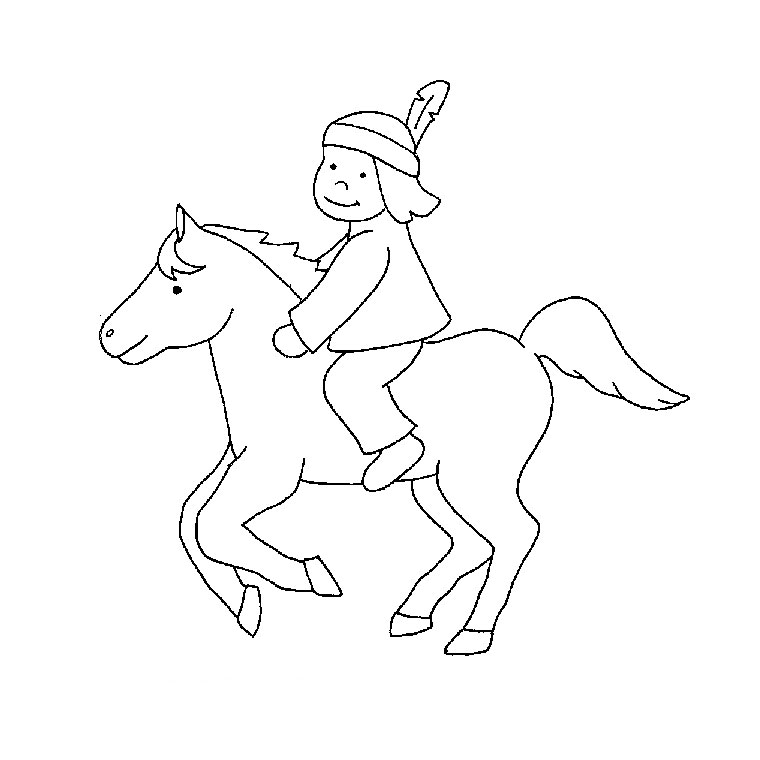 coloriage in n et cowboy