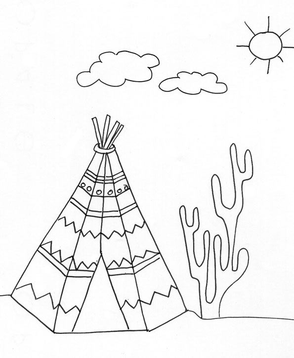 Coloriage Indien à colorier - Dessin à imprimer dessin collier indien