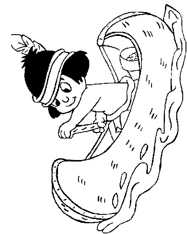 coloriage à dessiner hiawatha petit indien