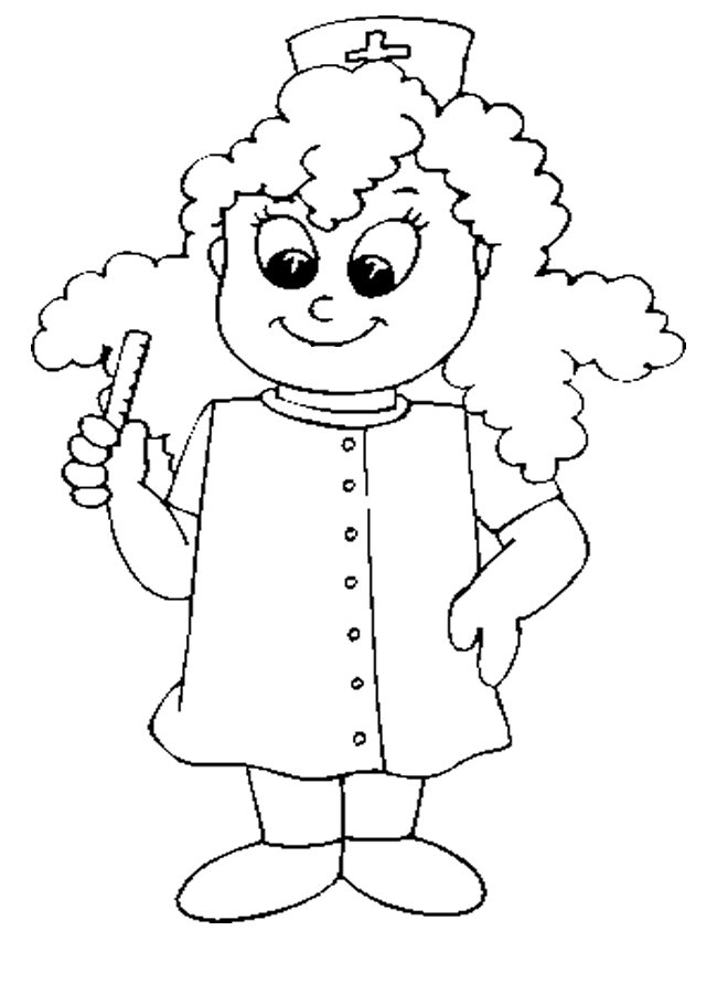 Dessin A Colorier Infirmiere Humoristique