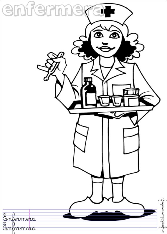 Coloriage A Imprimer Infirmiere