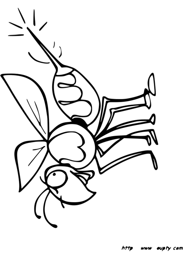 dessin à colorier insecte rigolo