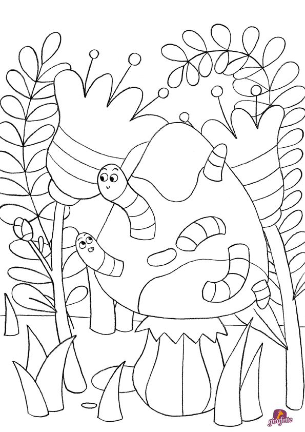 coloriage insectes hugo lescargot