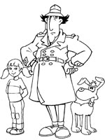 coloriage à dessiner inspecteur gadget en ligne