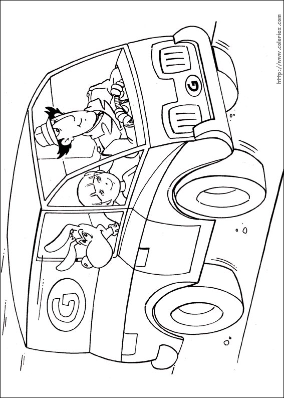 coloriage à dessiners inspecteur gadget imprimer