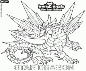 dessin à colorier invizimals star dragon