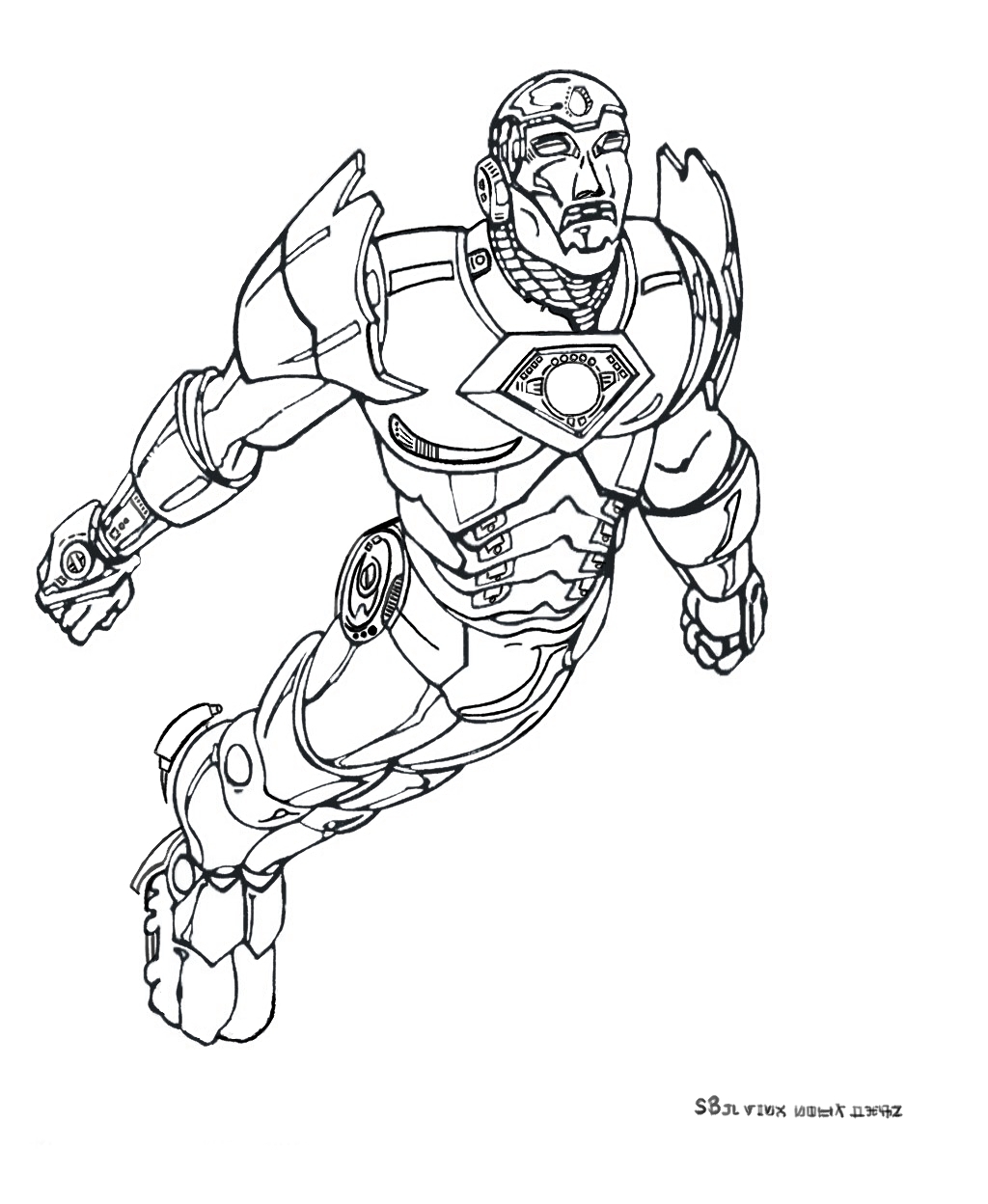 coloriage iron man 3 a imprimer