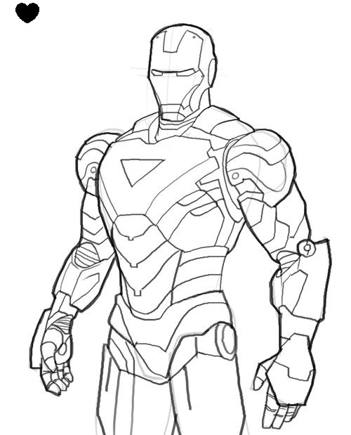 coloriage iron man a imprimer