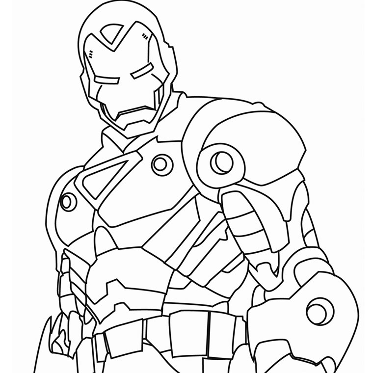 coloriage à dessiner iron man patriot