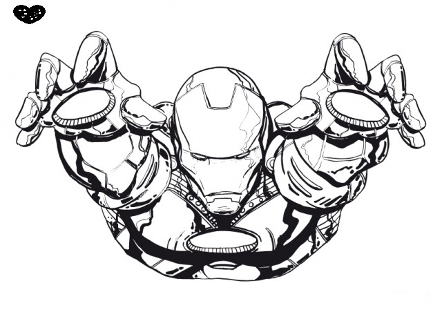 coloriage à dessiner ironman a imprimer gratuit