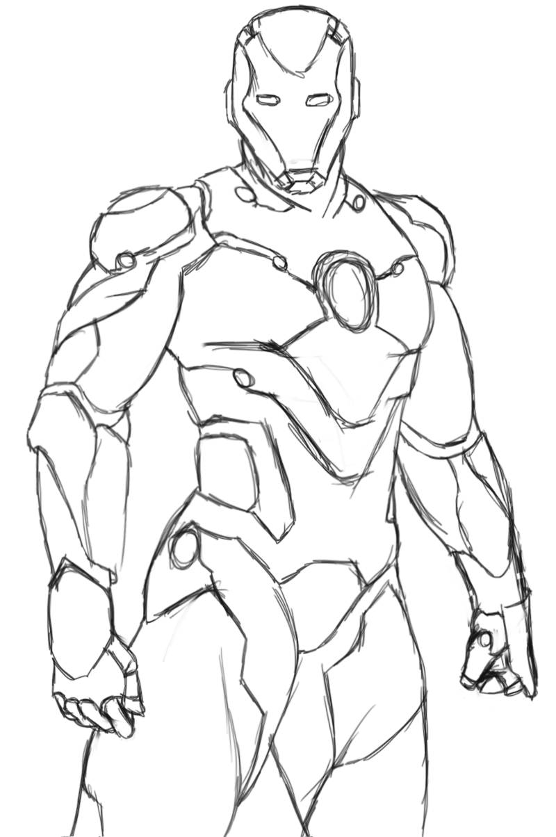 dessin iron man avengers