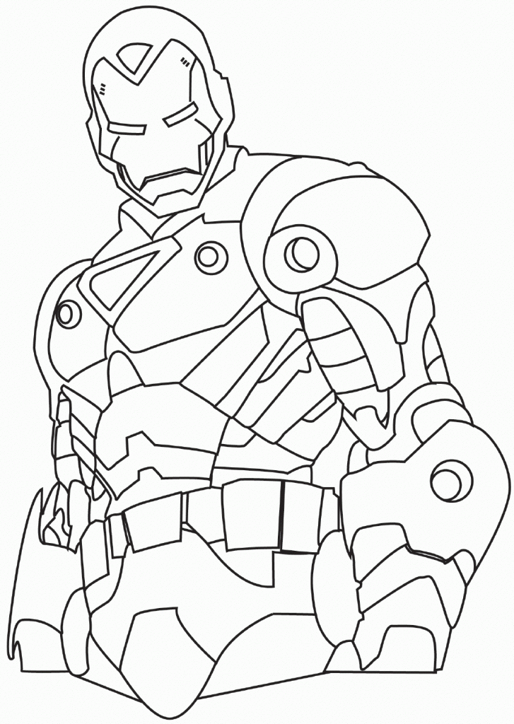 dessin  colorier iron man