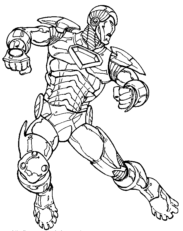 coloriage à dessiner iron man 1