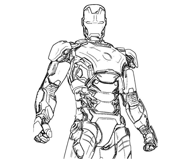 dessin iron man le guerrier