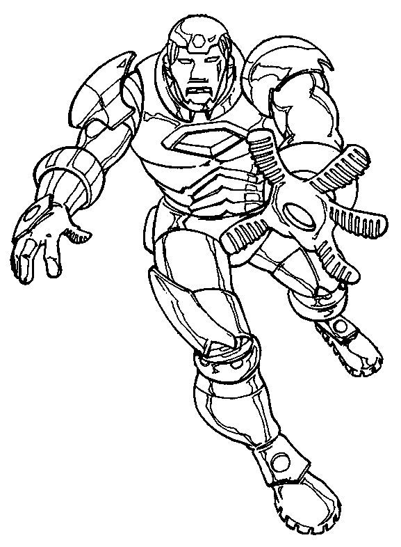 dessin à colorier iron man 3 mark 42