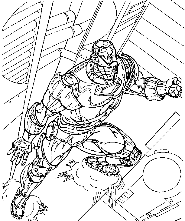 coloriage iron man 3 a imprimer