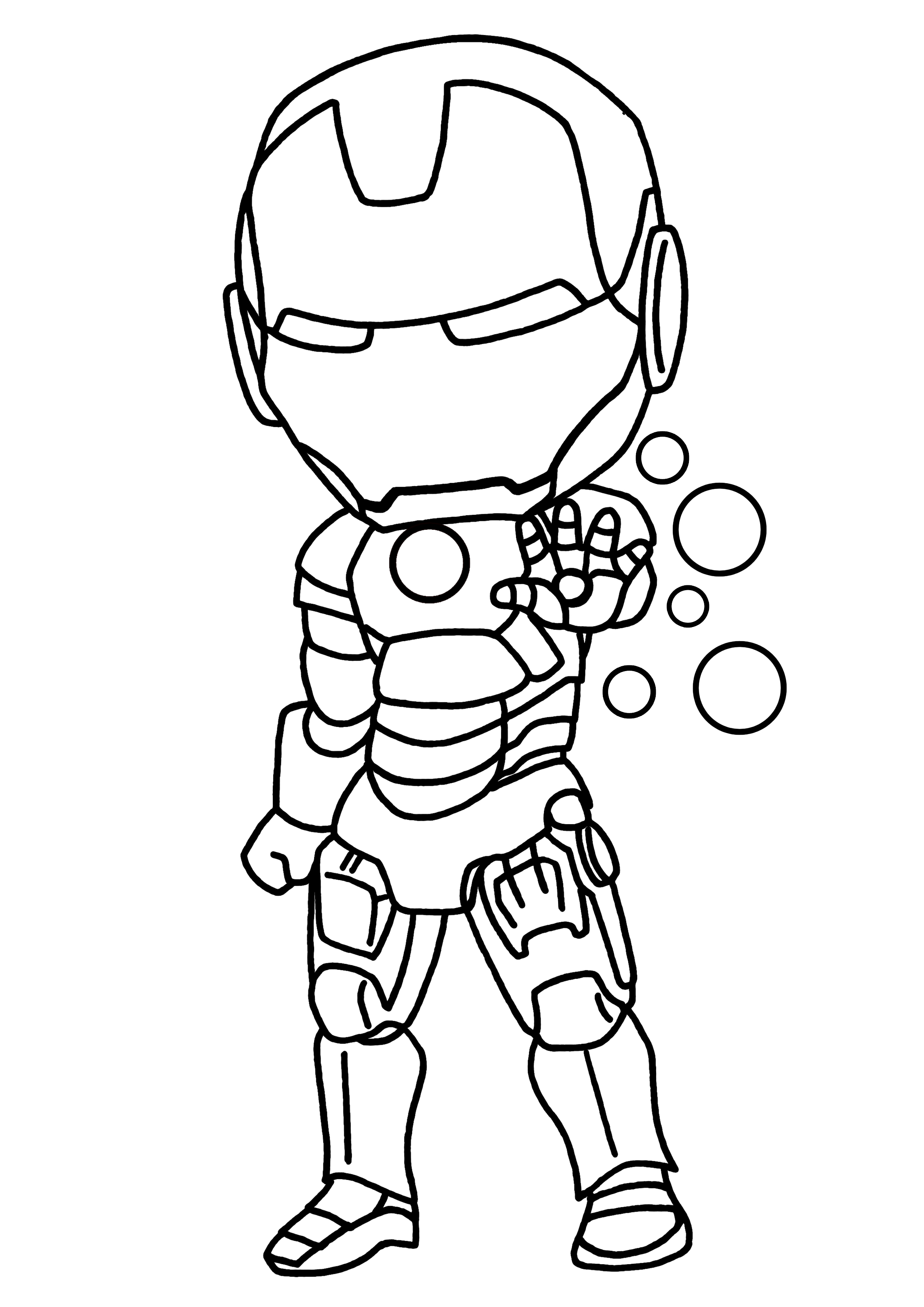 coloriage iron man avengers