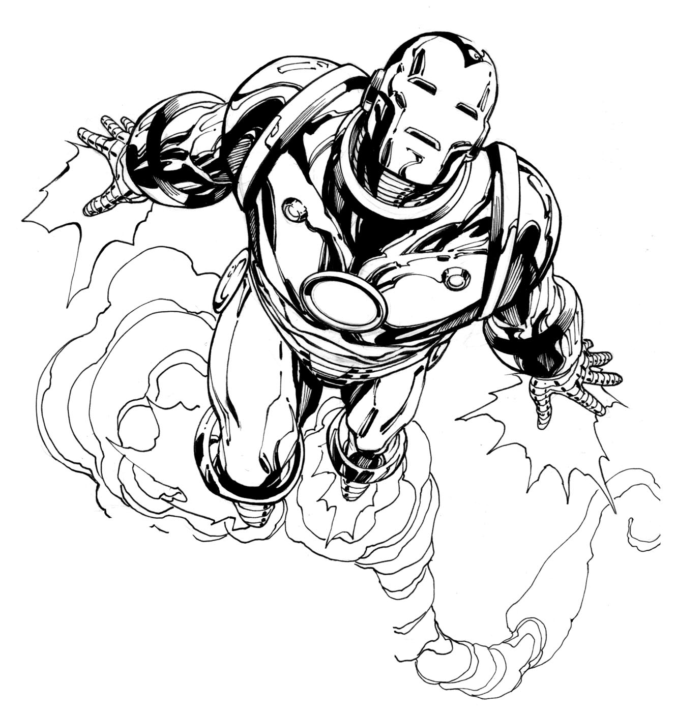 coloriage à dessiner iron man en ligne