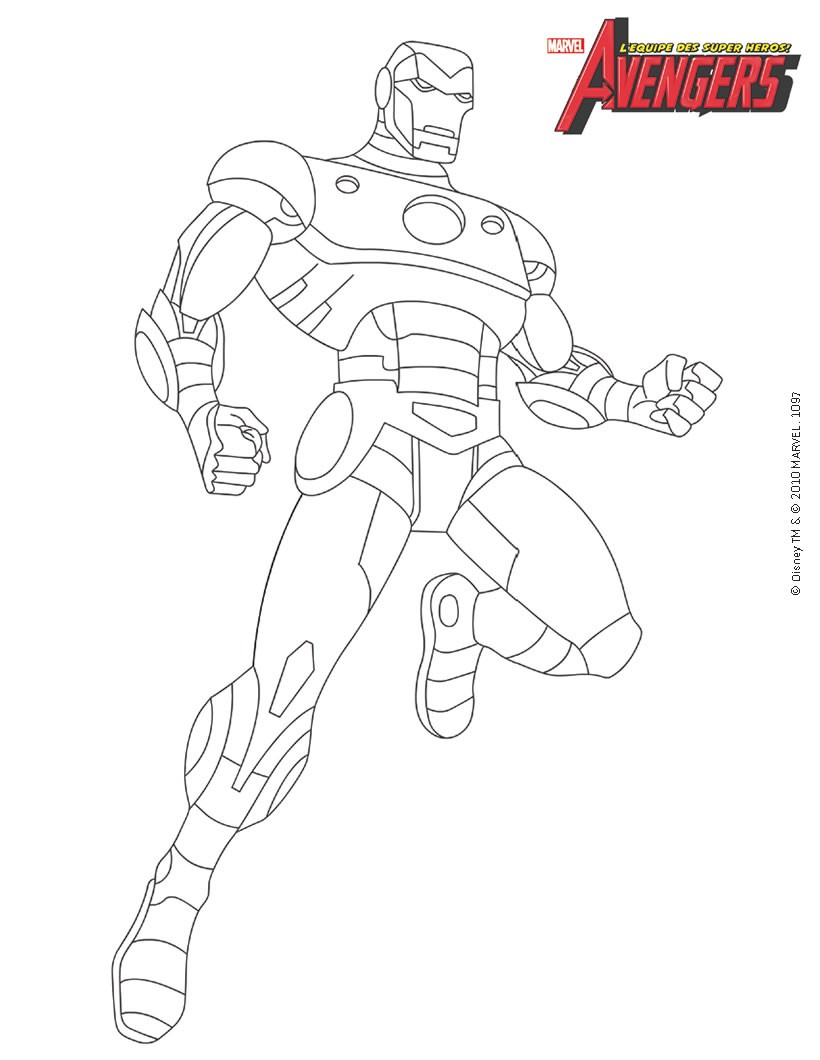 coloriage à dessiner iron man dessin animé