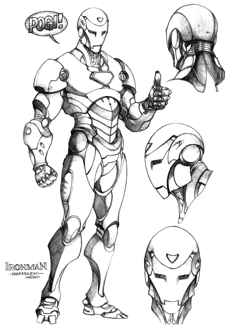 dessin iron man 2