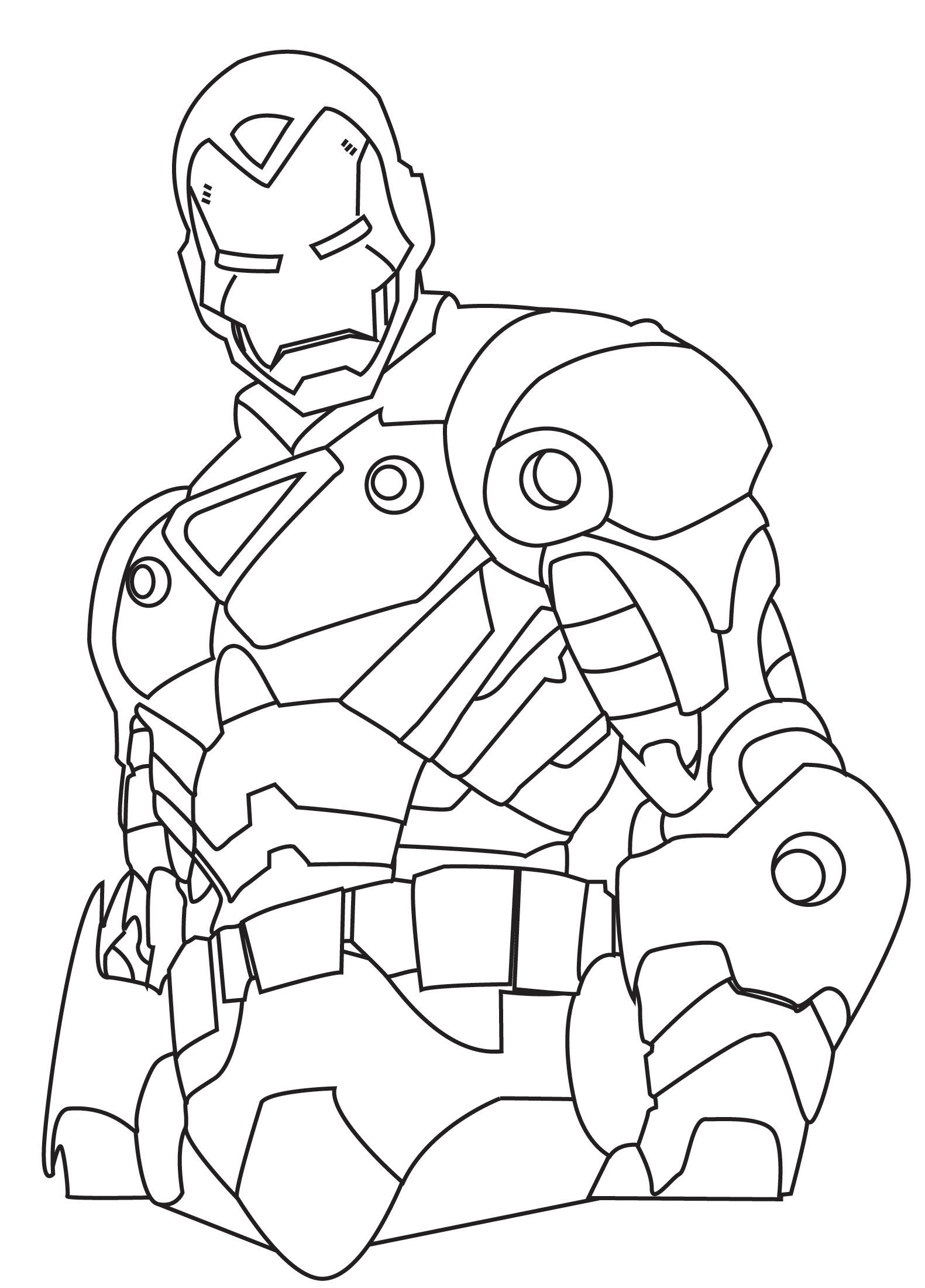 coloriage iron man 1