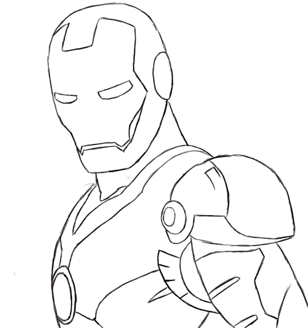 dessin  colorier iron man 3