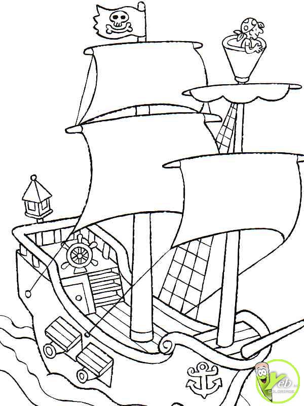 coloriage jack et les pirates capitaine crochet